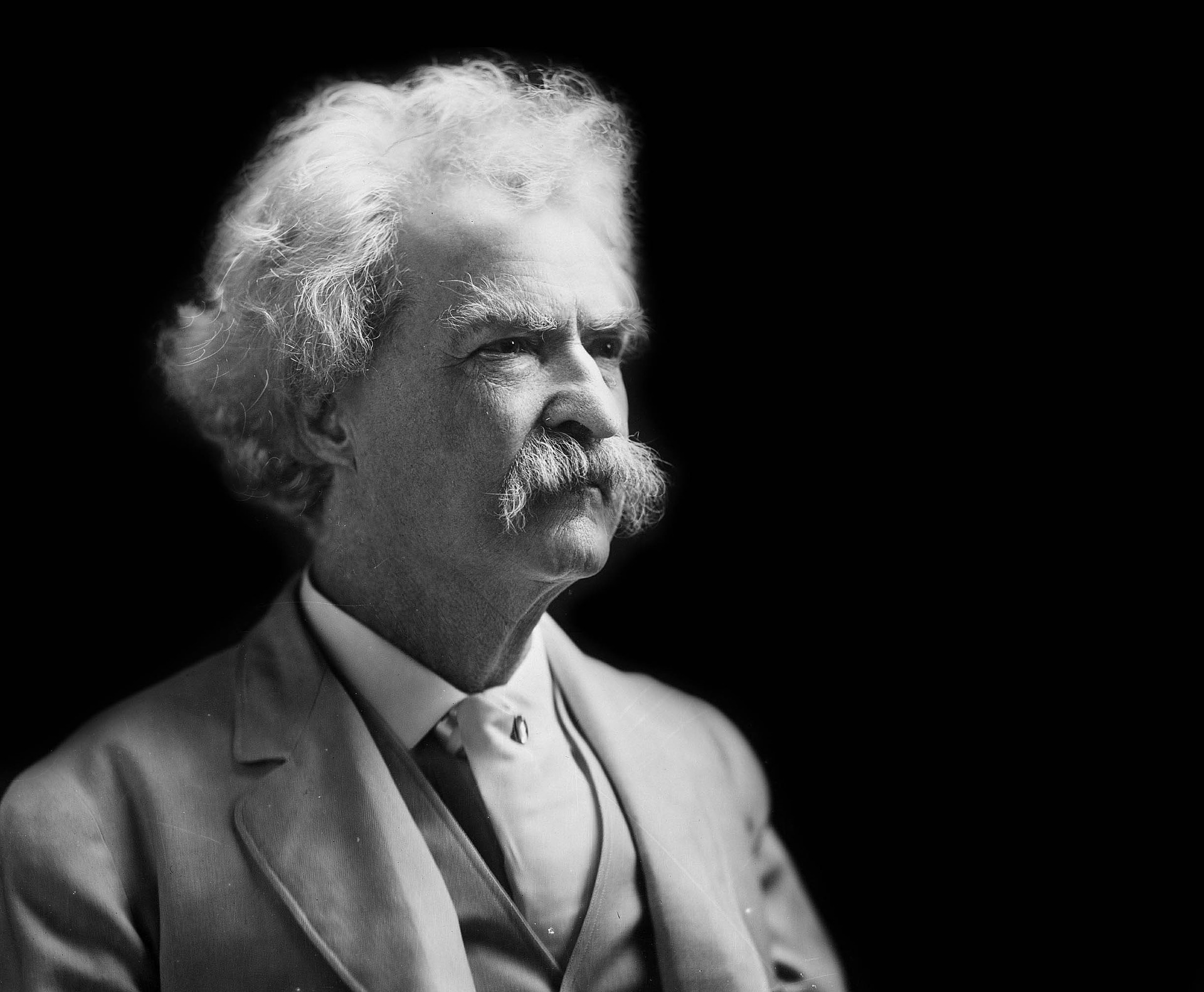 Mark Twain schwarz weiß