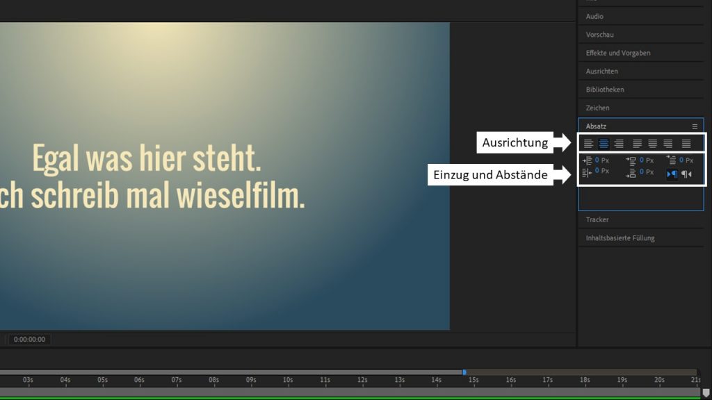 Absatz-Werkzeug in After Effects