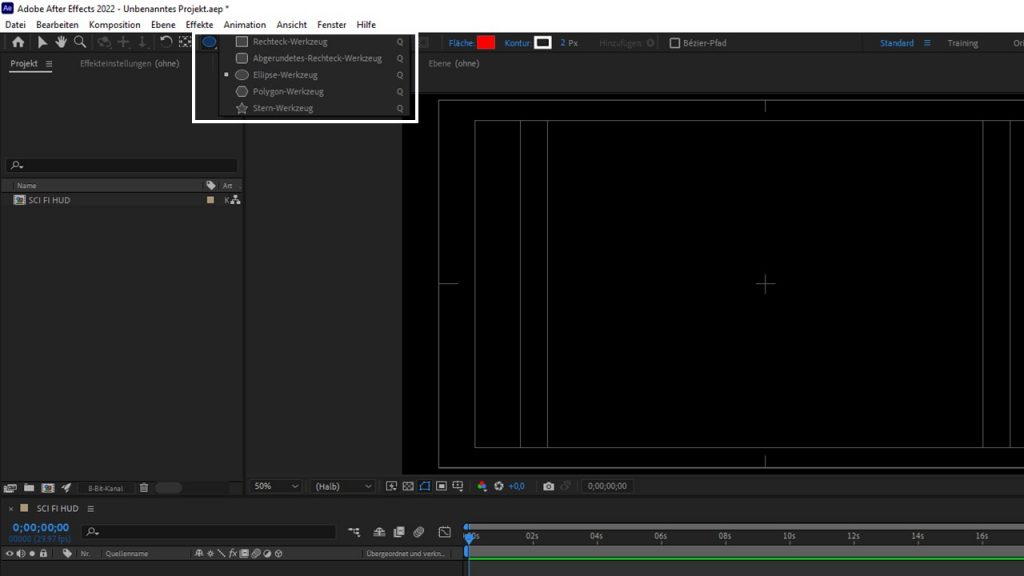 Einfügen von Formen in After Effects