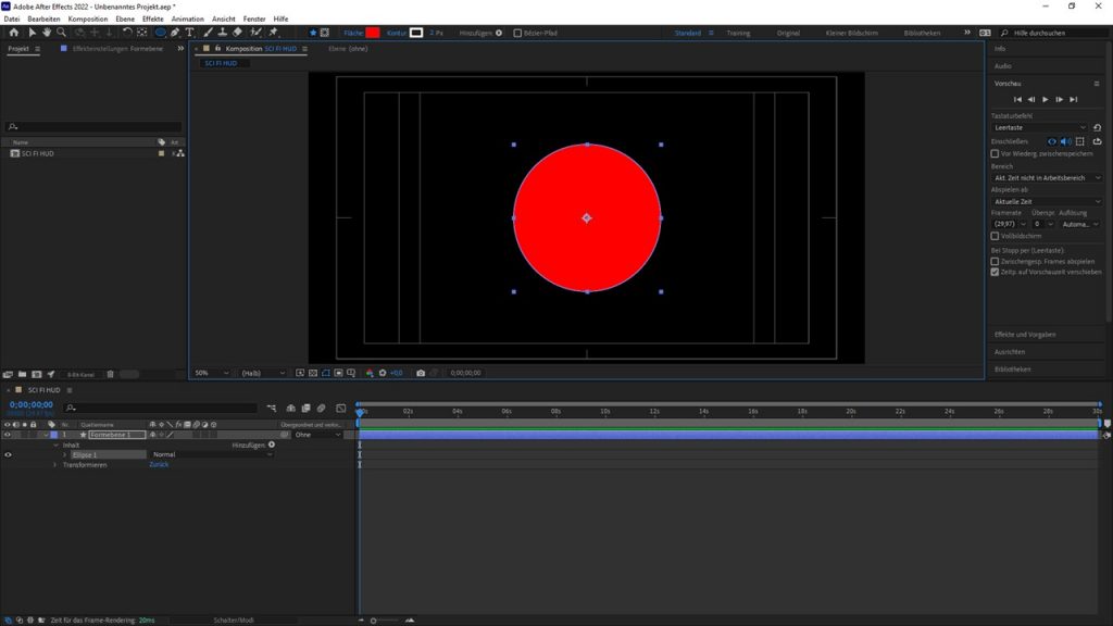 Fertiger Kreis in After Effects