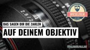 Zahlen auf dem Objektiv