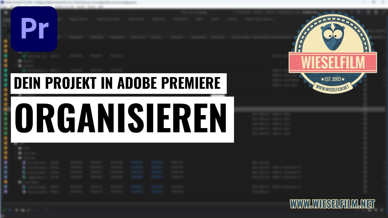 Projekt in Adobe Premiere organisieren