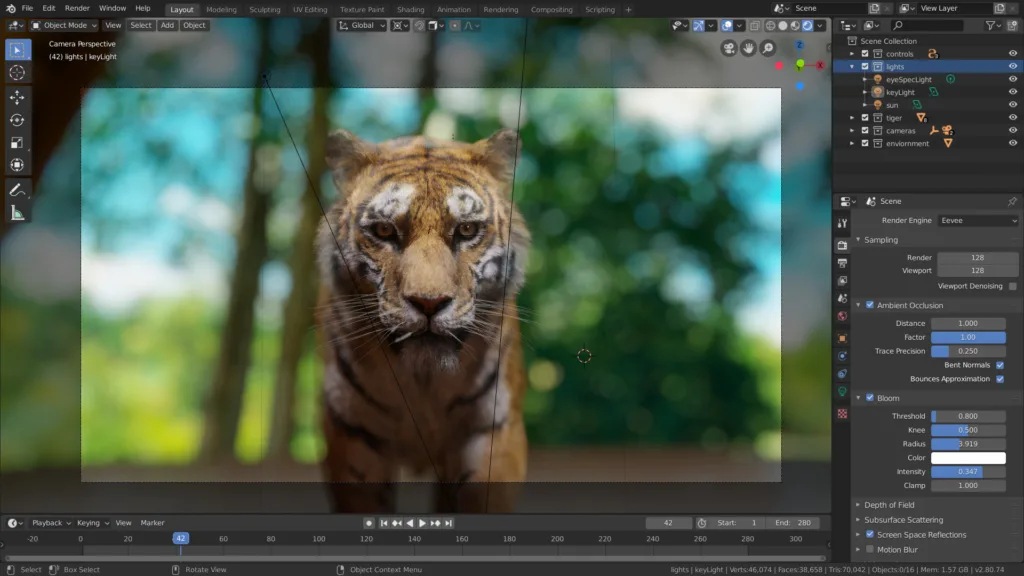 Blender –Open Source All-in-One-Lösung für 3D-Animation und mehr Die Oberfläche von Blender
