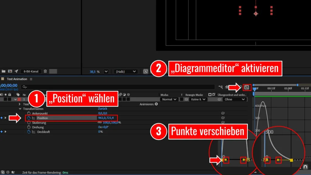 Dynamische Text-Animation wie Apple, Google und Co mit After Effects erstellen Geschwindigkeit ändern