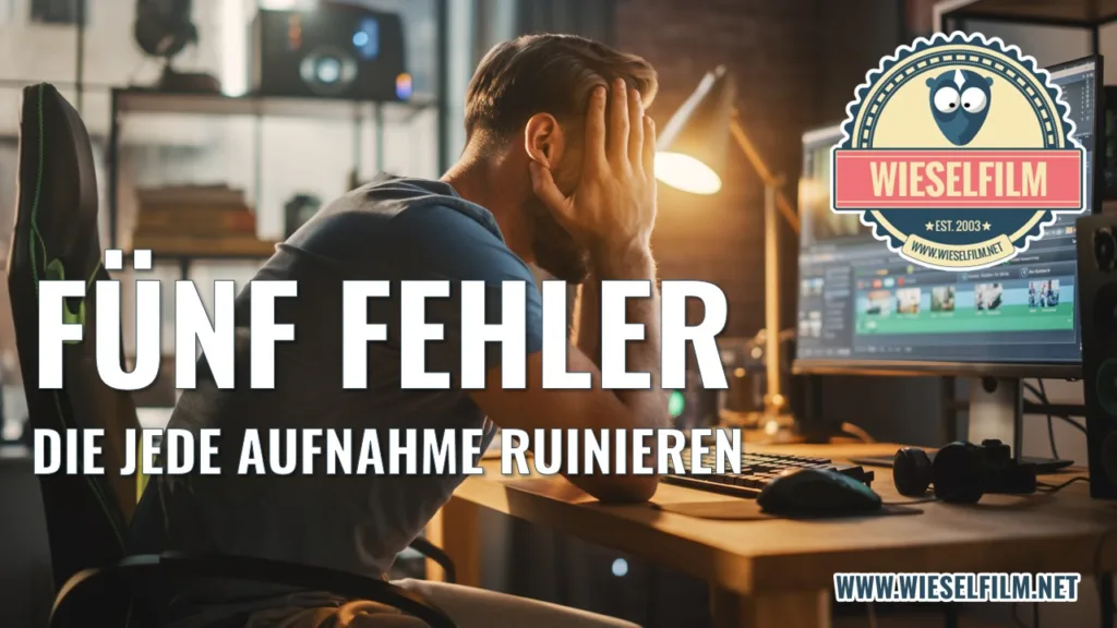 Fünf Fehler, die jede Aufnahme ruinieren Fünf Fehler, die jede Aufnahme ruinieren